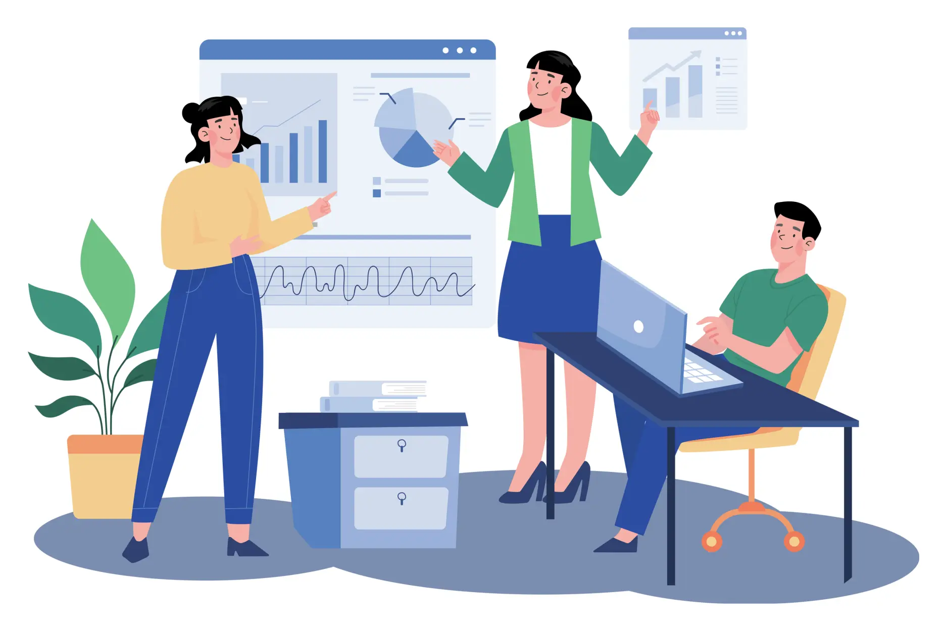 Team working illustration